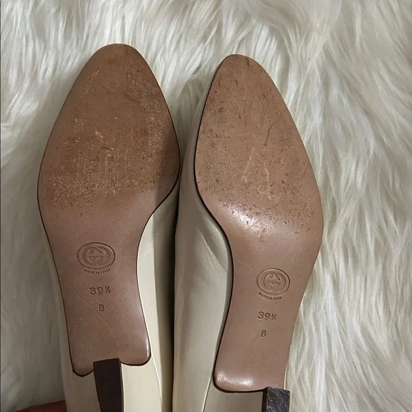 Gucci Women's Beige Leather Heels